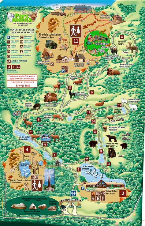 parc omega canada avis|park omega map.